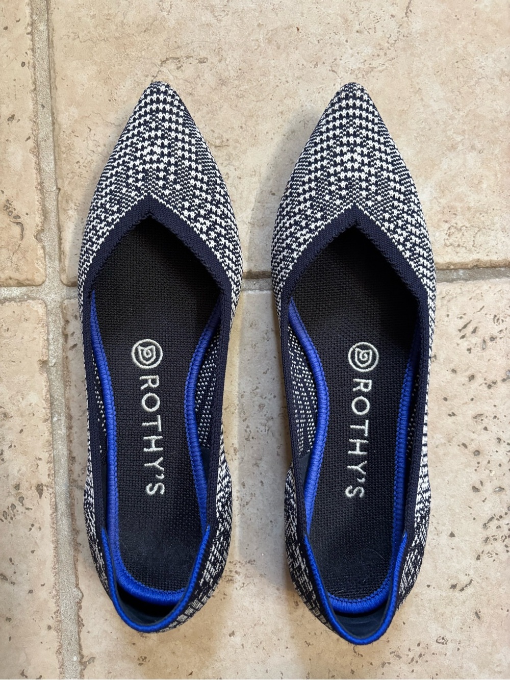Rothy's Points Navy Houndstooth Point (size 7.5)